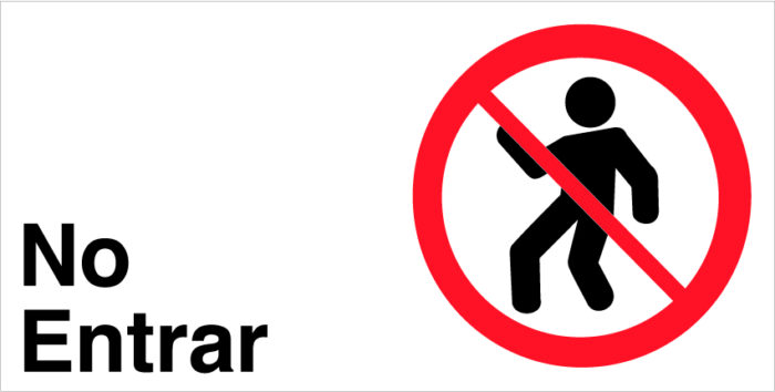 No Entrar