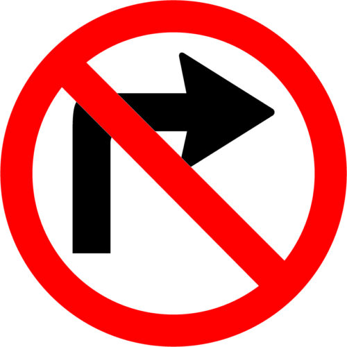 Prohibido girar a la Derecha