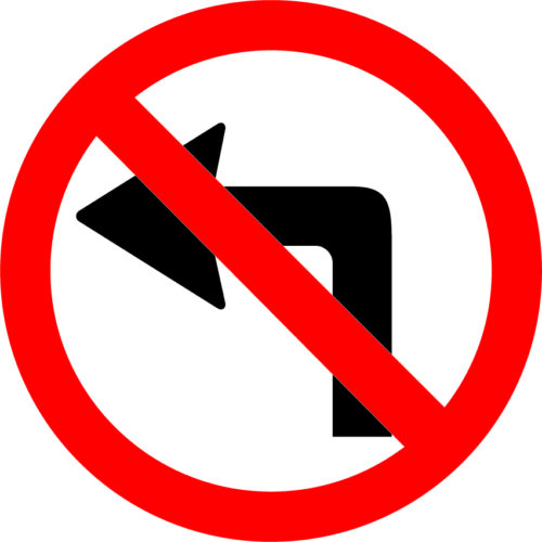Prohibido girar a la Izquierda