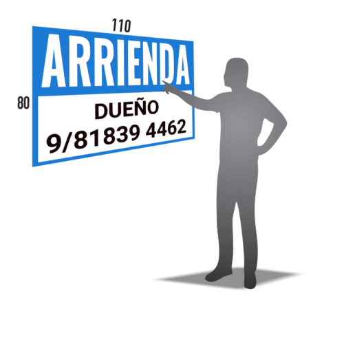 Cartel Se Arrienda 110x80