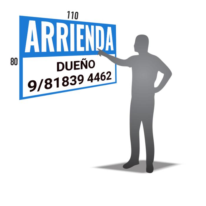 Cartel Se Arrienda 110x80