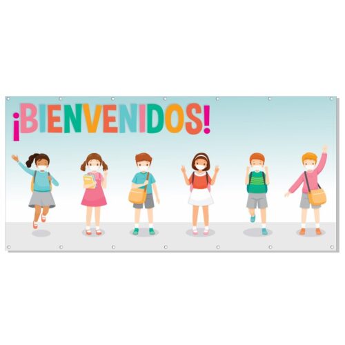 Lienzo Bienvenidos 300x140cm, Editable
