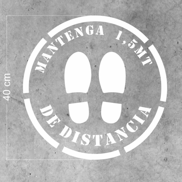 Stencil Mantenga Distancia 40cm